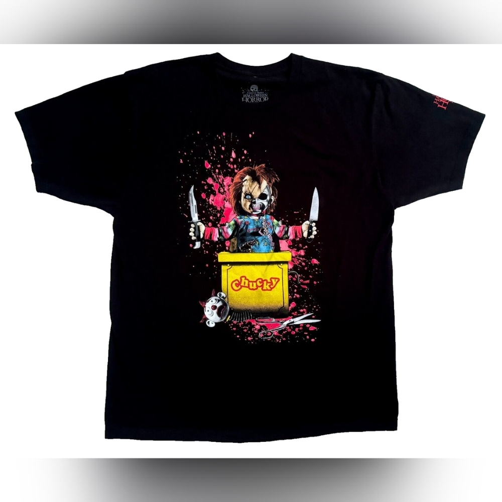 Black Chucky Halloween Shirt from Universal Studios Men Size 2XL